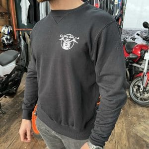 VRM Black Track Top Crew